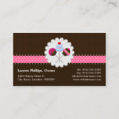 Kuchen-Pop-Bäcker Visitenkarte (Rückseite)