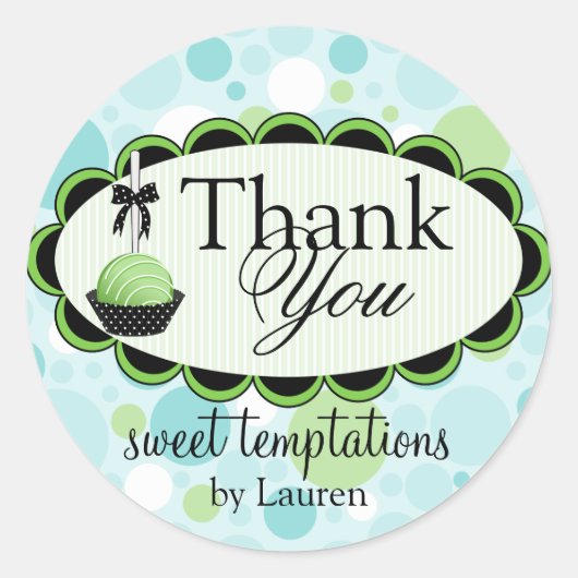 Kuchen Pop Bäckerei Danke Box Siegel Runder Aufkleber (Vorderseite)