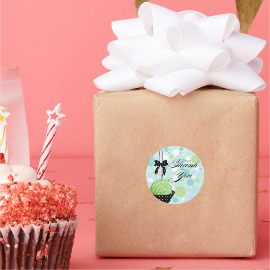 Kuchen Pop Bäckerei Danke Box Siegel Runder Aufkleber (Party)