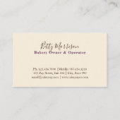 Kuchen-Pop-Bäckerei-Entwurf Visitenkarte (Rückseite)