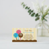 Kuchen-Pop-Bäckerei-Geschäfts-Karte Visitenkarte (Stehend Vorderseite)