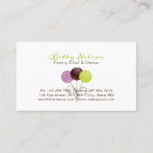 Kuchen-Pop-Bäckerei-stilvoller Entwurf Visitenkarte (Rückseite)