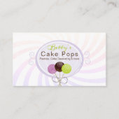 Kuchen-Pop-Bäckerei-stilvoller Entwurf Visitenkarte (Vorderseite)