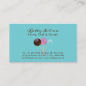 Kuchen-Pop-Bäckerei-stilvoller Entwurf Visitenkarte (Rückseite)