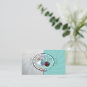 Kuchen-Pop-Bäckerei-stilvoller Entwurf Visitenkarte (Stehend Vorderseite)