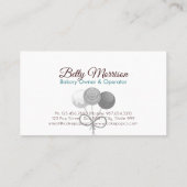 Kuchen-Pop-Bäckerei-stilvoller Entwurf Visitenkarte (Rückseite)