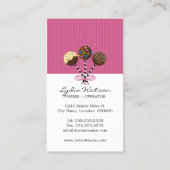 Kuchen-Pop-Bäckerei Visitenkarte (Rückseite)