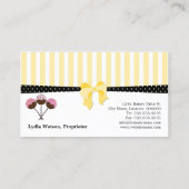 Kuchen-Pop-Bäckerei Visitenkarte (Rückseite)