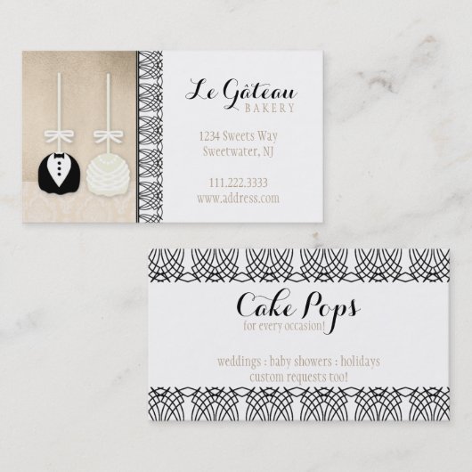 Kuchen-Pop-Bäckerei: Visitenkarte (Vorne/Hinten)