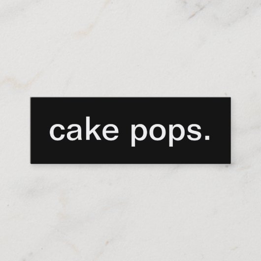 Kuchen-Pop-Geschäfts-Karte Mini Visitenkarte (Vorderseite)