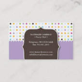 Kuchen-Pop-Geschäfts-Karte Visitenkarte (Rückseite)