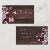 Kuchen-Pop-Geschäfts-Karten-Bäckerei-Rosa Brown Visitenkarte (Vorne/Hinten)