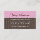 Kuchen-Pop-Geschäfts-Karten Visitenkarte (Rückseite)