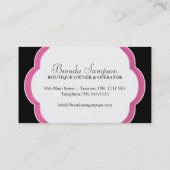 Kuchen-Pop-Geschäfts-Karten Visitenkarte (Rückseite)