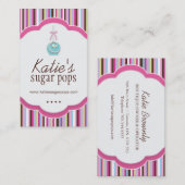Kuchen-Pop-Geschäfts-Karten Visitenkarte (Vorne/Hinten)