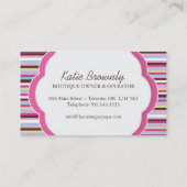 Kuchen-Pop-Geschäfts-Karten Visitenkarte (Rückseite)