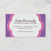 Kuchen-Pop-Geschäfts-Karten Visitenkarte (Rückseite)