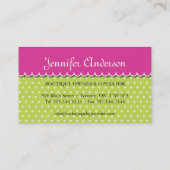 Kuchen-Pop-Geschäfts-Karten Visitenkarte (Rückseite)