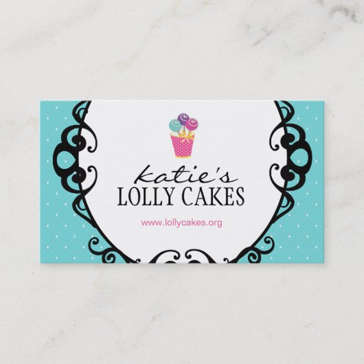Kuchen-Pop-Geschäfts-Karten Visitenkarte (Vorderseite)