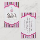Kuchen-Pop-Geschäfts-Karten Visitenkarte (Vorne/Hinten)