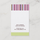 Kuchen-Pop-Geschäfts-Karten Visitenkarte (Rückseite)