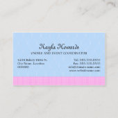 Kuchen-Pop-Kuchen-Nachtisch-Tabellen Visitenkarte (Rückseite)