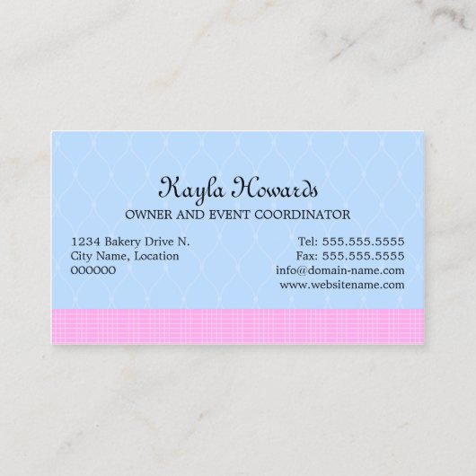 Kuchen-Pop-Kuchen-Nachtisch-Tabellen Visitenkarte (Rückseite)