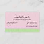 Kuchen-Pop-Nachtisch-Tabellen Visitenkarte (Rückseite)