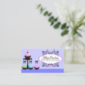 Kuchen-Pop-Nachtisch-Tabellen Visitenkarte (Stehend Vorderseite)