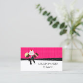 Kuchen-Pop pinkfarben Visitenkarte (Stehend Vorderseite)
