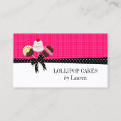Kuchen-Pop pinkfarben Visitenkarte (Vorderseite)