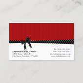 Kuchen-Pop rot Visitenkarte (Rückseite)