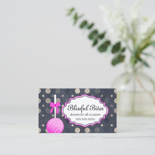 Kuchen-Pop Visitenkarte (Stehend Vorderseite)