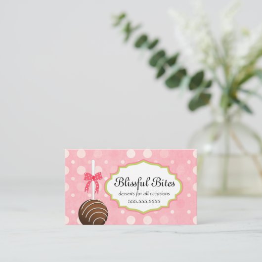 Kuchen-Pop Visitenkarte (Stehend Vorderseite)