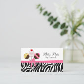 Kuchen-PopZebra Stripes Band-Bäckerei Visitenkarte (Stehend Vorderseite)