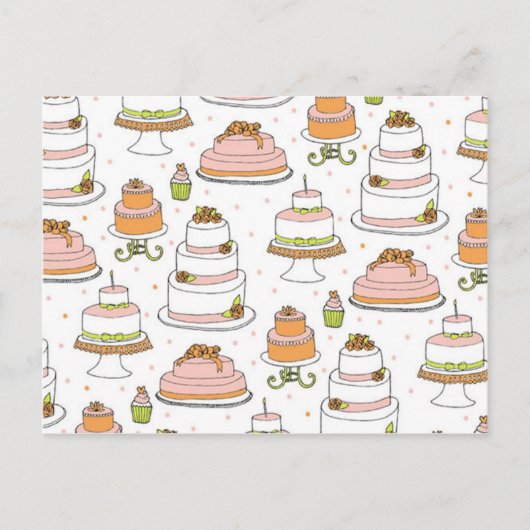 Kuchen Postkarte (Vorderseite)