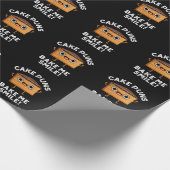 Kuchen Puns Bake Me Lächeln Funny Backpuffer Dark  Geschenkpapier (Ecke)