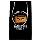 Kuchen Puns Bake Me Lächeln Funny Backpuffer Dark Kleine Geschenktüte (Vorderseite)