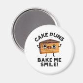 Kuchen Puns Bake Me Lächeln Funny Baking Puff Magnet (Vorderseite/Rückseite)