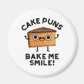 Kuchen Puns Bake Me Lächeln Funny Baking Puff Magnet (Vorne)