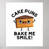 Kuchen Puns Bake Me Lächeln Funny Baking Puff Poster (Vorne)
