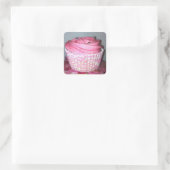 Kuchen Quadratischer Aufkleber (Tasche)