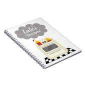 Küchen-Rauch u. Feuer-Retro Ofen-Rezept-Notizbuch Notizblock (Rechte Seite)