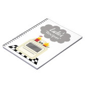 Küchen-Rauch u. Feuer-Retro Ofen-Rezept-Notizbuch Notizblock (Linke Seite)