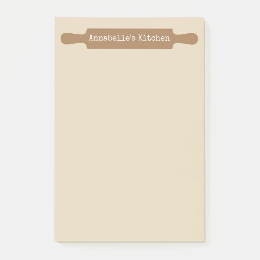 Küchen Rolling Button Personalisieren Post-it Klebezettel (Vorderseite)