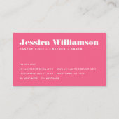 Kuchen Rosa Orange Koch Konditorei gebacken Typ Visitenkarte (Rückseite)