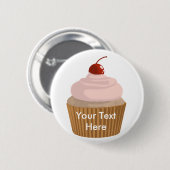 Kuchen-Rosa und Brown Button (Vorne & Hinten)