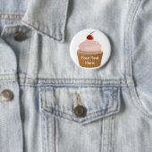 Kuchen-Rosa und Brown Button (Beispiel)