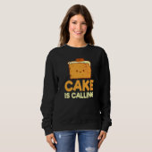 Kuchen ruft Snack-Backen Kuchen Sweatshirt (Vorne ganz)