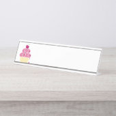 Kuchen Schreibtischnamensplakette (Vorderseite )